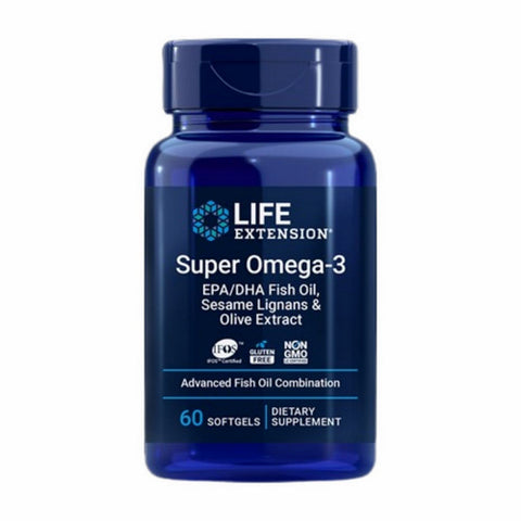 Life Extension, Super Omega-3 EPA/DHA with Sesame Lignans & Olive Fruit Extract, 60 Soft Gels