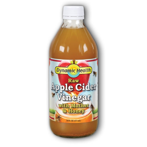 Dynamic Health Laboratories, Apple Cider Vinegar With Mother & Honey, 16 oz