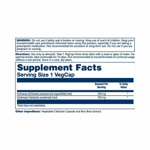 Solaray, Echinacea Goldenseal, 500 mg, 100 Caps