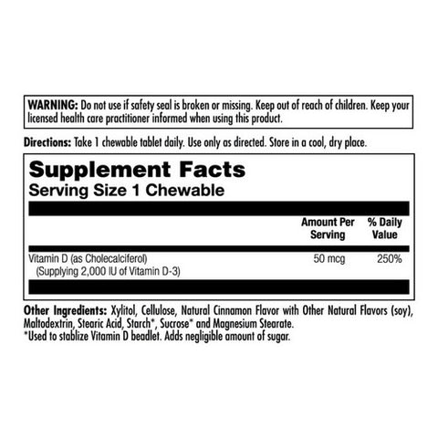 Kal, D-3 Chewable, 2,000 IU, 100 Chews