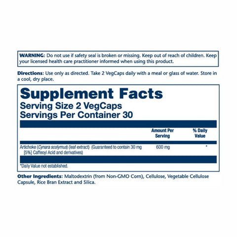 Solaray, Artichoke Leaf Extract, 60 Caps