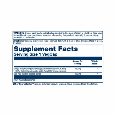 Solaray, Ginkgo Biloba Leaf Extract, 120 mg, 60 Caps