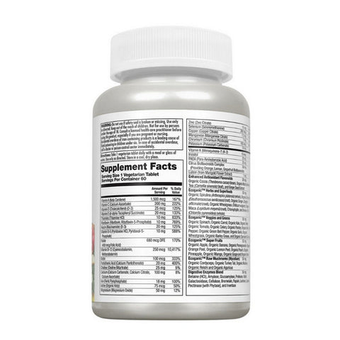 Kal, Enhanced Energy, Whole Food Multivitamin, 60 Veg Tabs