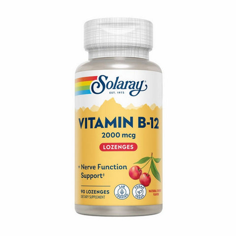 Solaray, Vitamin B-12, 2,000 mcg, Cherry 90 Lozenges