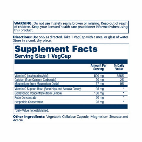 Solaray, Vitamin C With Bioflavanoids Concentrate, 500 mg, 100 Caps