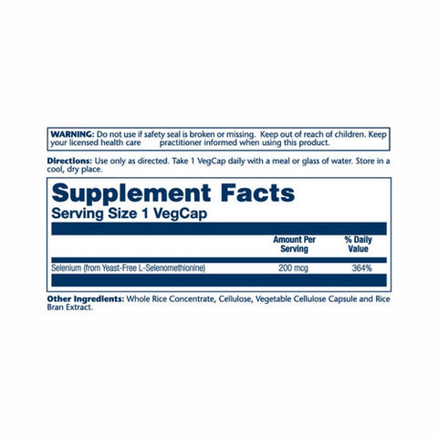 Solaray, Selenium Yeast Free, 200 Mcg, 90 Veg Caps