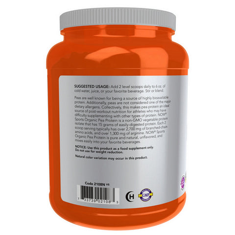 Now Foods, Organic Pea Protein, 1.5 lbs