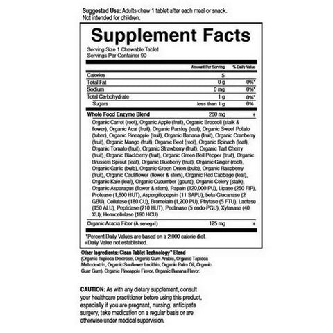 Garden of Life, Dr. Formulated Enzynes Organic Digest+, Tropical Fruit 90 Chews