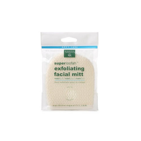 Earth Therapeutics, Loofah Exfoliating Facial Mitt, Count