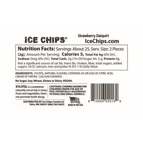 Ice Chips Candy, Ice Chips Candy, Strawberry Daiquiri 1.76 oz
