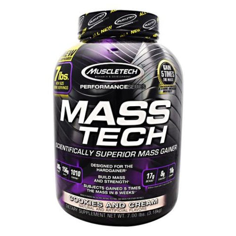 Muscletech, Mass Tech, Cookies & Cream 7 lbs