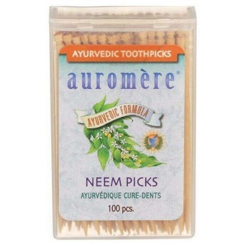 Auromere, Dental Pick Wood Ayurvedic, 100 Count(Case Of 12)