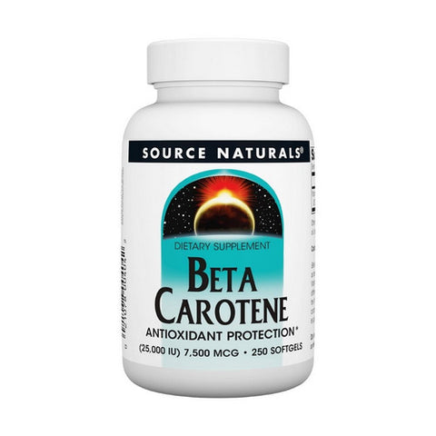 Source Naturals, Beta Carotene, 25000 IU, 250 Softgel