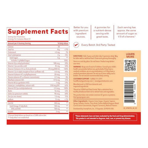SmartyPants, Gummy Vitamins Complete Kids Viatmins, 90 Count