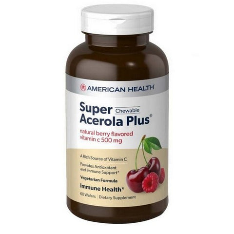 American Health, Super Acerola Plus, 500 mg, Chewable 100 Tabs