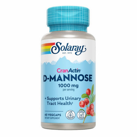 Solaray, D-Mannose with CranActin, 1000 mg, 60 Veg Caps
