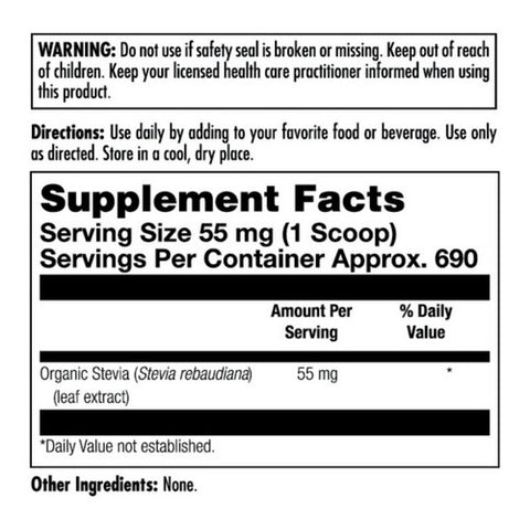 Kal, Pure Stevia Extract Organic, Unflavored 1.3 Oz