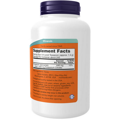 Now Foods, Potassium Citrate Pure Powder, 12 Oz