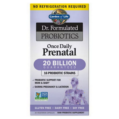 Garden of Life, Dr. Formulated Probiotics Once Daily Prenatal, 30 Caps