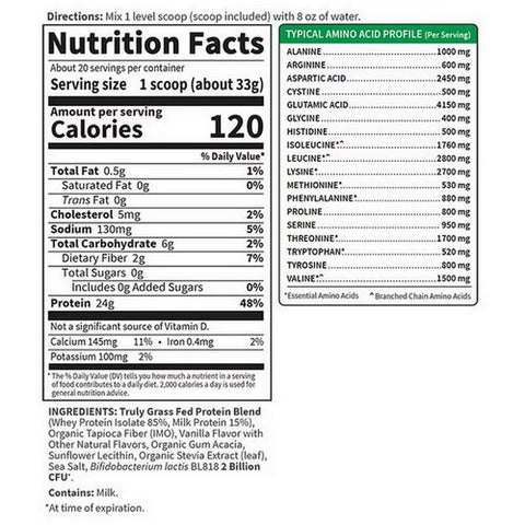 Garden of Life, Sport Certified Grass Fed Whey Protein, 23.28 Oz