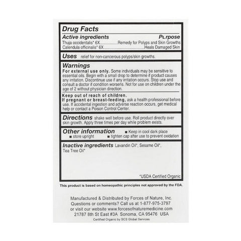 Forces of Nature, Skin Tag Control Extra Strength, 4 ml