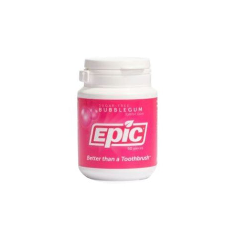 Epic Dental, Xylitol Sweetened Gum, Bubblegum 50 Count