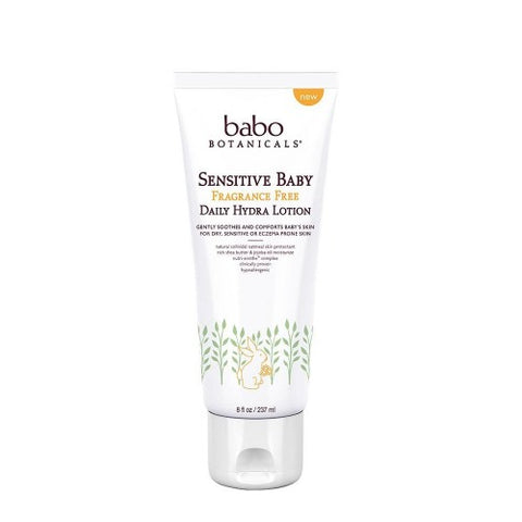 Babo Botanicals, Sensitive Baby Daily Hydra Lotion, Fragrance Free, 8 Oz