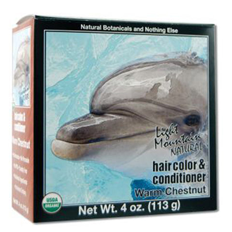 Light Mountain, Narural Hair Color & Conditioner, Warm Chestnut 4 Oz