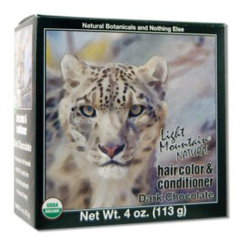 Light Mountain, Narural Hair Color & Conditioner, Dark Chocolate 4 Oz