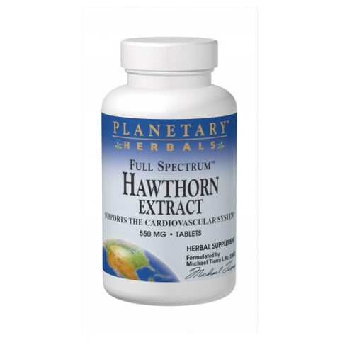 Planetary Herbals, Full Spectrum Hawthorn Extract, 60 Tabs