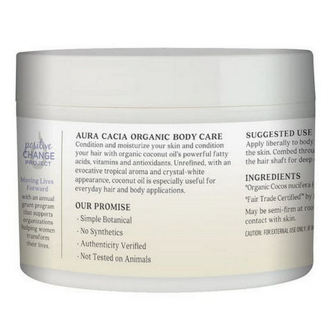 Aura Cacia, Organic Coconut Oil, Unrefined 6.25 Oz