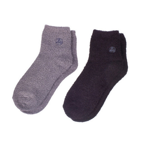 Earth Therapeutics, Aloe Infused Moisturizing Socks Gray Plaid, 2 Pair