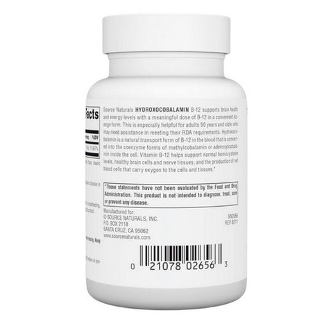 Source Naturals, Hydroxocobalamin Cherry Lozenge, 1 mg, 240 L Ozenges