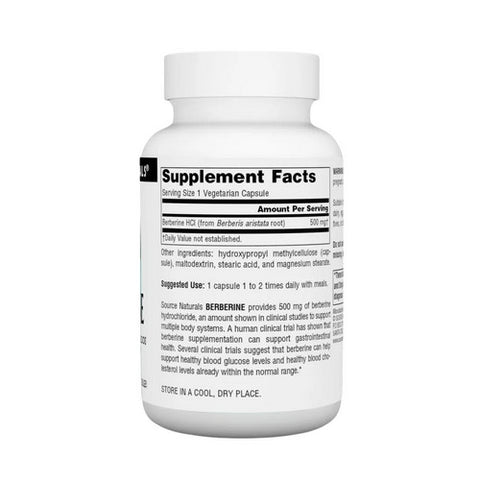Source Naturals, Berberine, 500 mg, 60 Veg Caps