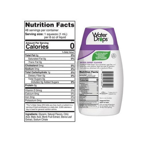 Sweetleaf Stevia, Waterdrops, Mixed Berry 1.62 Oz