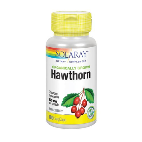 Solaray, Organically Grown Hawthorn Berry, 100 Veg Caps