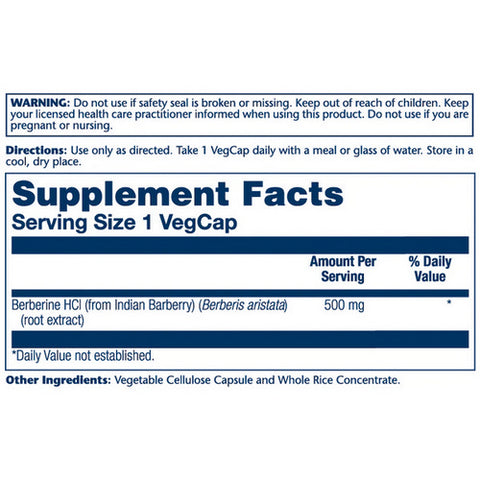 Solaray, Berberine, 500 mg, 60 Count
