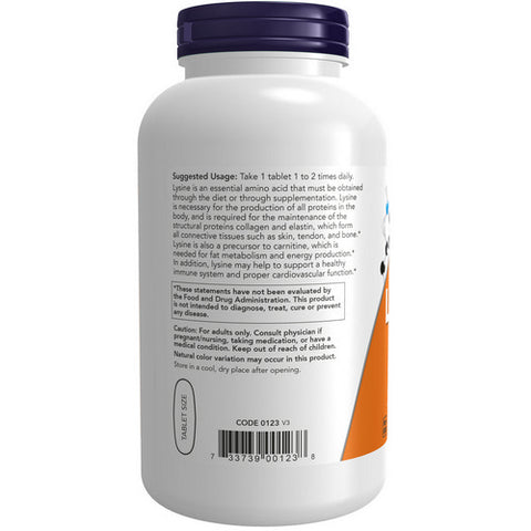 Now Foods, L-Lysine, 1000 mg, 250 Tabs