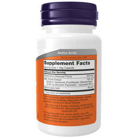 Now Foods, Glutathione, 500 mg, 30 Veg Caps