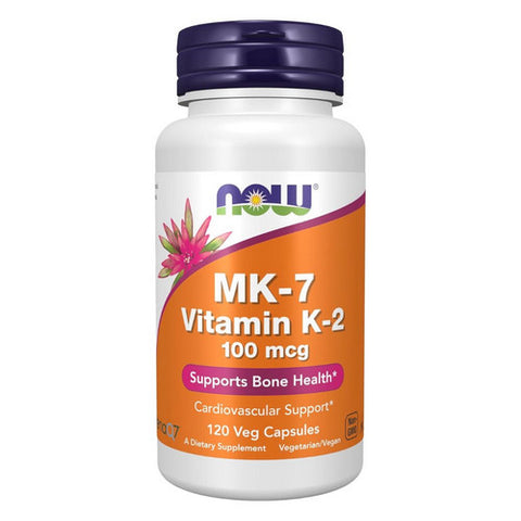Now Foods, MK-7 Vitamin K-2, 100 mcg, 120 Veg Caps