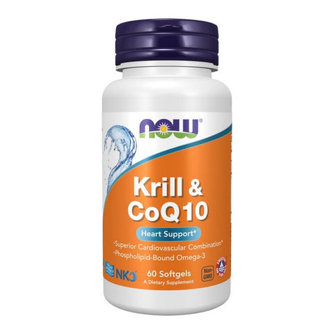 Now Foods, Krill Oil & Coq10 Heart Support, 60 Soft Gels