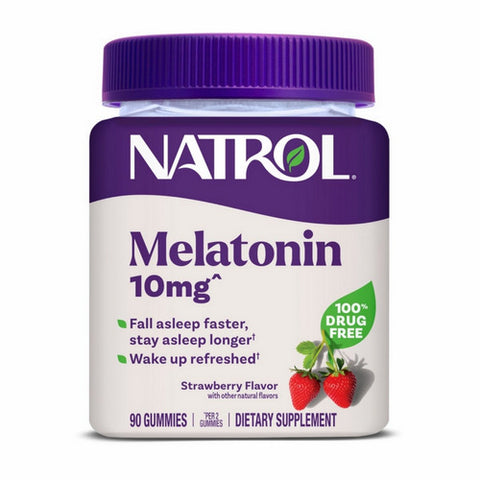 Natrol, Melatonin Gummies, 10mg, Strawberry 90 Count