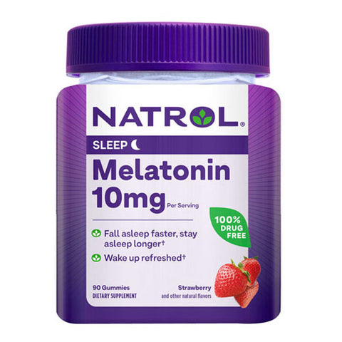 Natrol, Melatonin Gummies, 10mg, Strawberry 90 Count