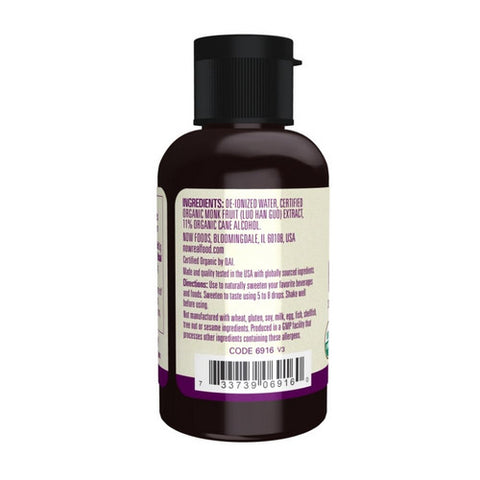 Now Foods, Organic Monk Fruit Liquid, 2 Oz