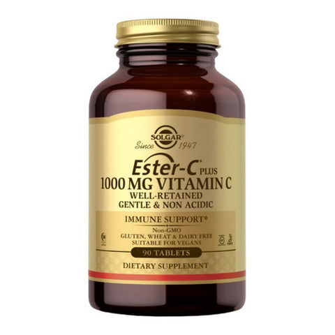 Solgar, Ester-C + Vitamin C (Ester-C Ascorbate Complex), 1000 mg, 90 Tabs