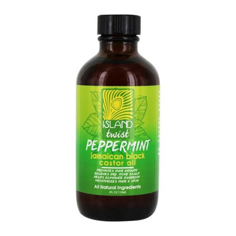 Island Twist, Jamaican Black Castor Oil, Peppermint 4Oz