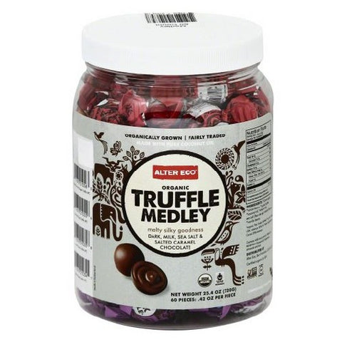 Alter Eco, Medley Chocolate Truffle, 60 Count
