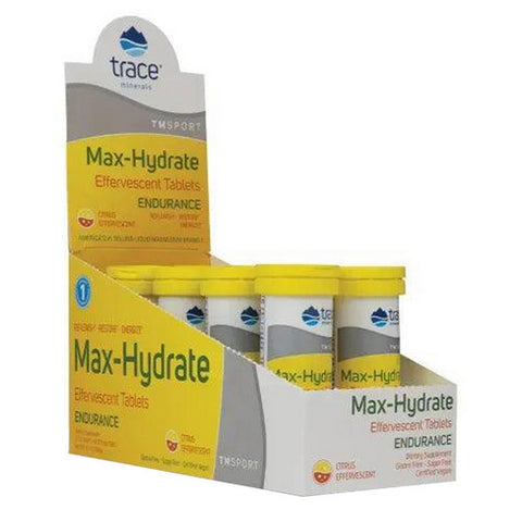 Trace Minerals, Max-Hydrate Endurance, Citrus Flavor 10 Tabs