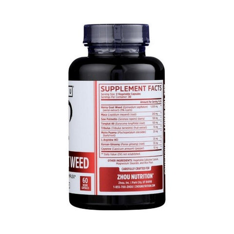 Zhou Nutrition, Horny Goat Weed, 60 Veg Caps