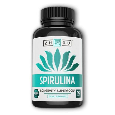 Zhou Nutrition, Spirulina, 180 Tabs